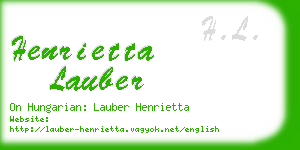 henrietta lauber business card